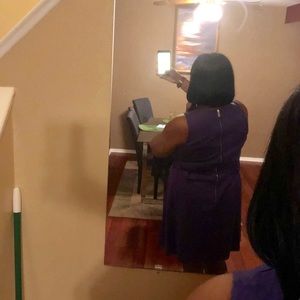 Purple knee length dress